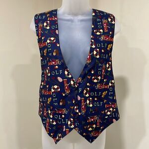 NWOT JLN USA Argyle Golfing Vest.  Size M medium 8/10